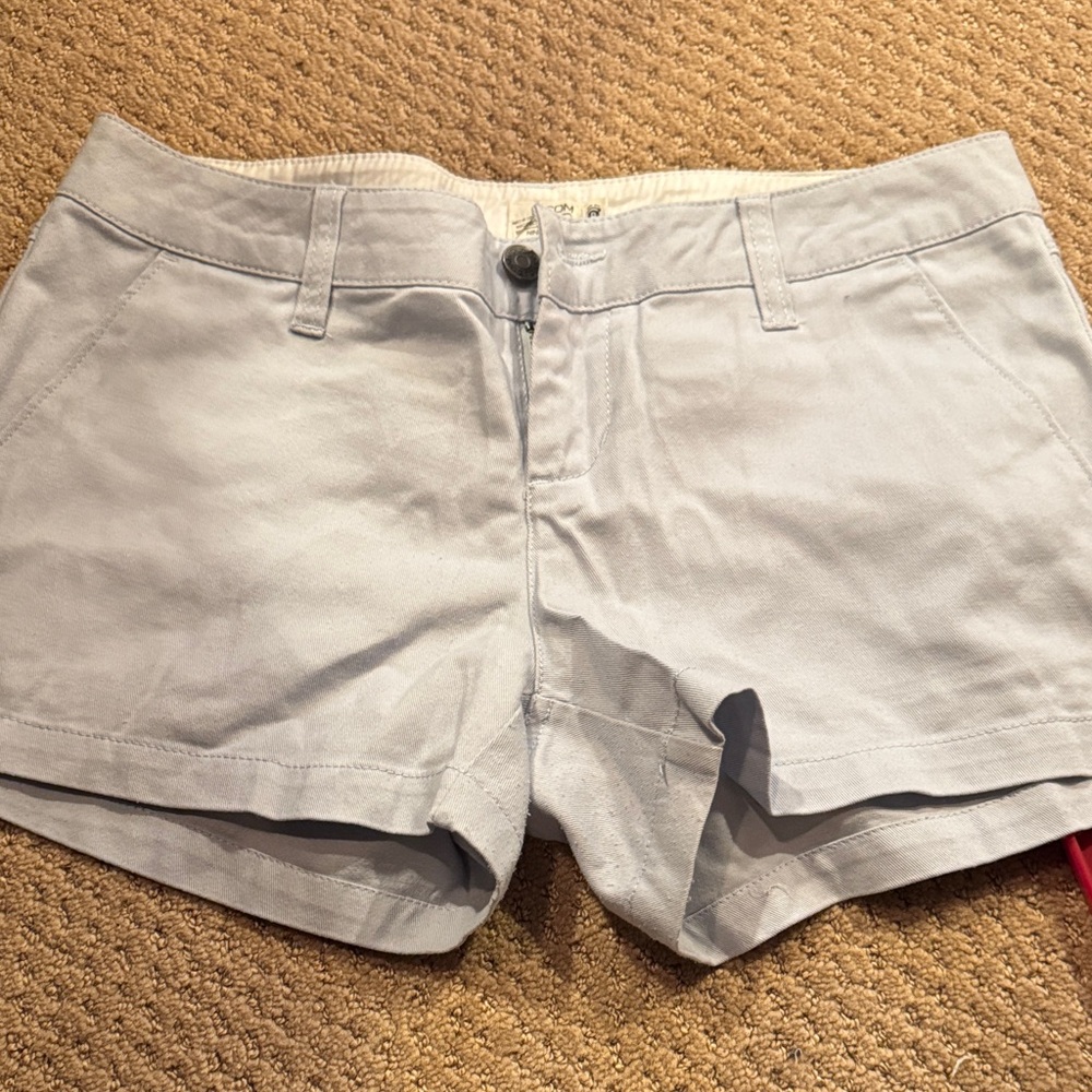 Volcom Women's Soft Blue High Waist Shorts